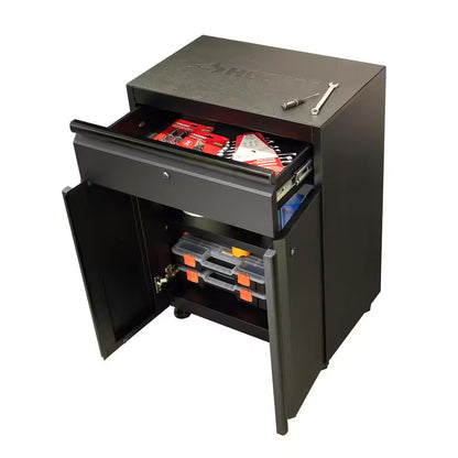 Regular Duty Welded 54.5 In. W X 75 In. H X 19.6 In. D 21-Gauge Steel 3-Piece Garage Storage System in Black