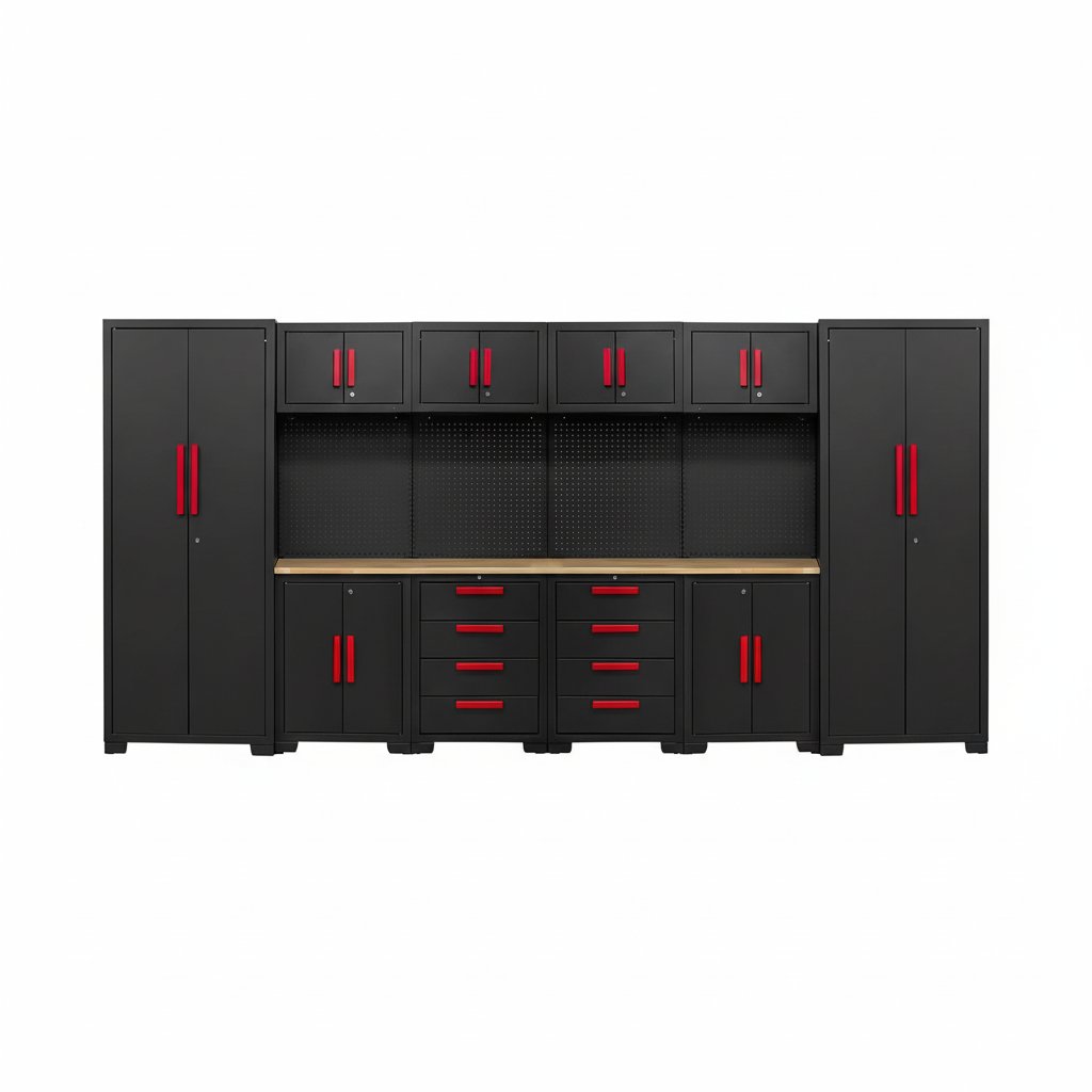 Garage Storage Cabinet System - 2 * 6-Pcs Workshop Set