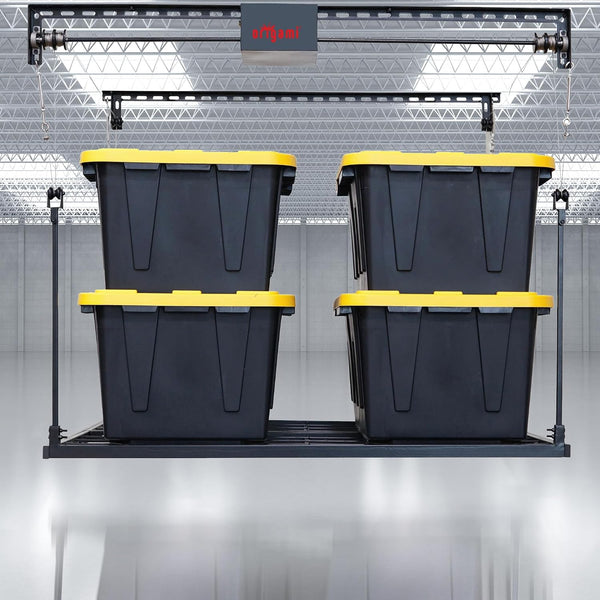 Motorized Ceiling Storage Rack, 52 X 25 Inch, 250 Lb Lift Capacity