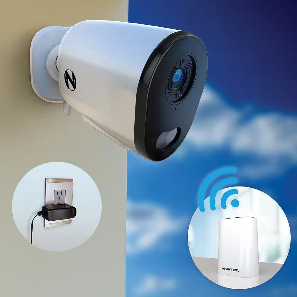 8-Channel 4K 64GB Smart NVR Security Camera System with 3-Plug-In Wireless Spotlight Cameras with 2-Way Audio
